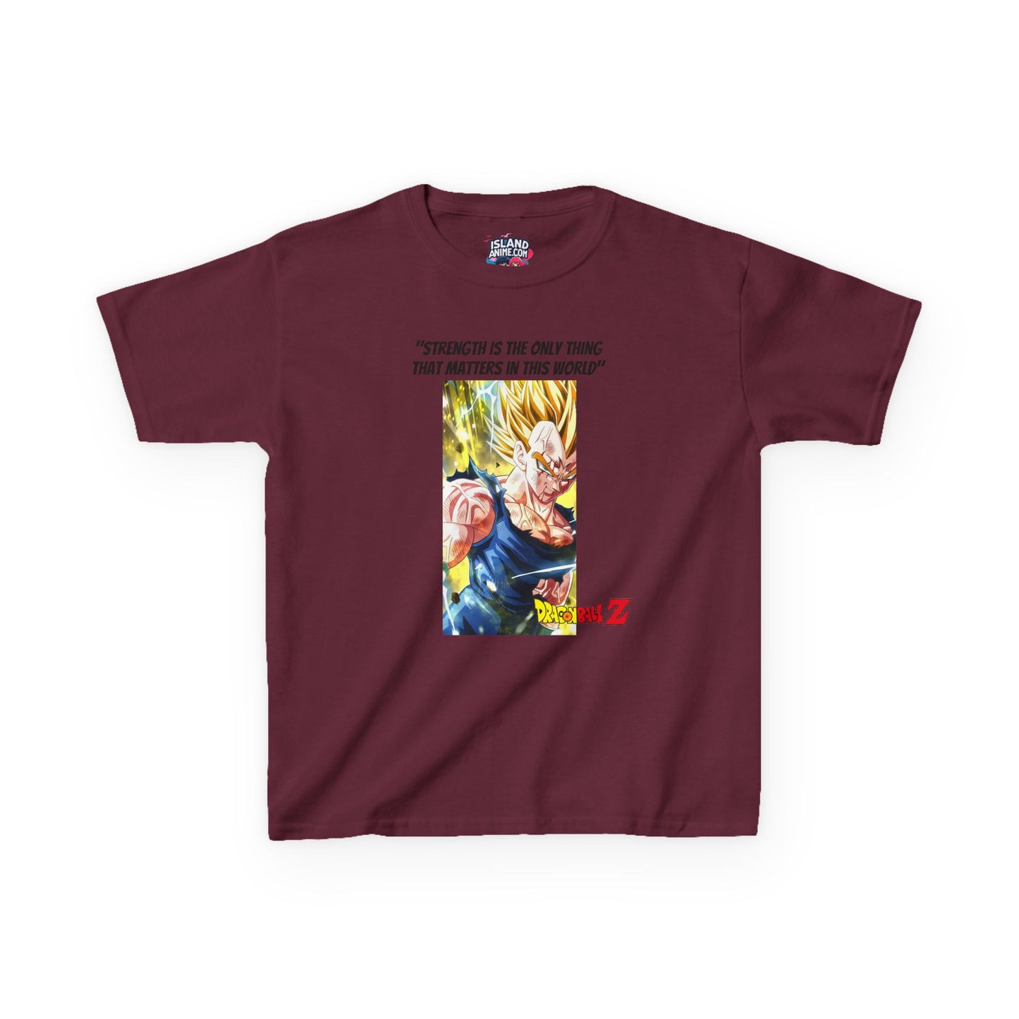 Vegeta + Quote, Kids 100% Heavy Cotton Shirt