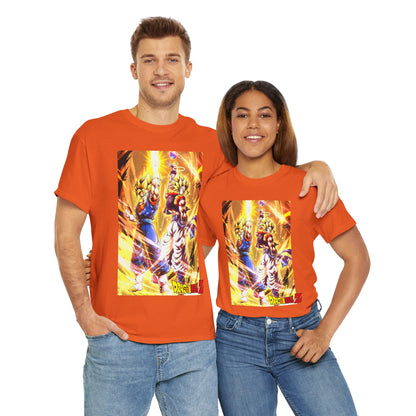 Goku and Vegeta Fusion, Front and Back Design, 100% Heavy Cotton Shirt