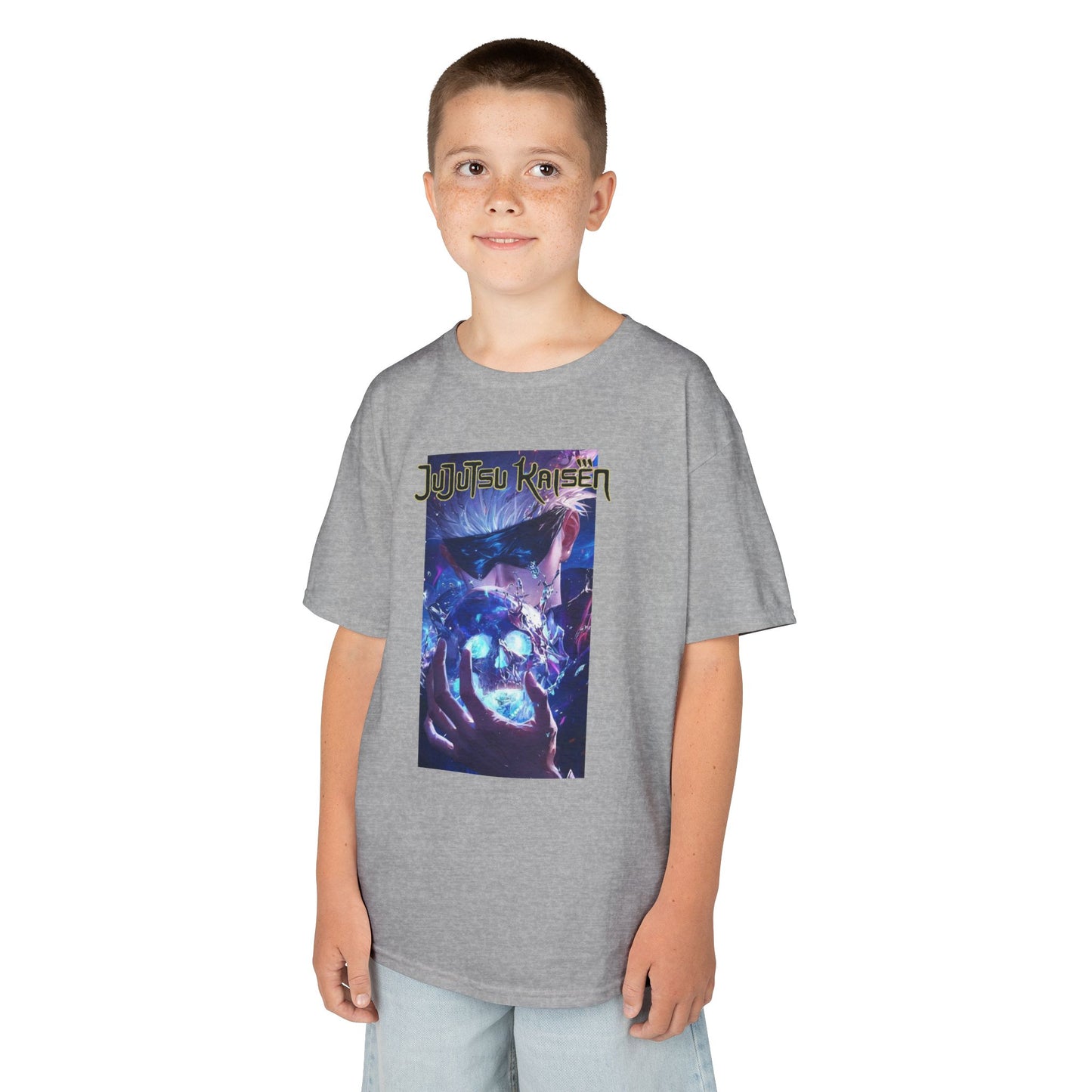 Satoru Gojo, Front and Back Design, Kids 100% Heavy Cotton Shirt