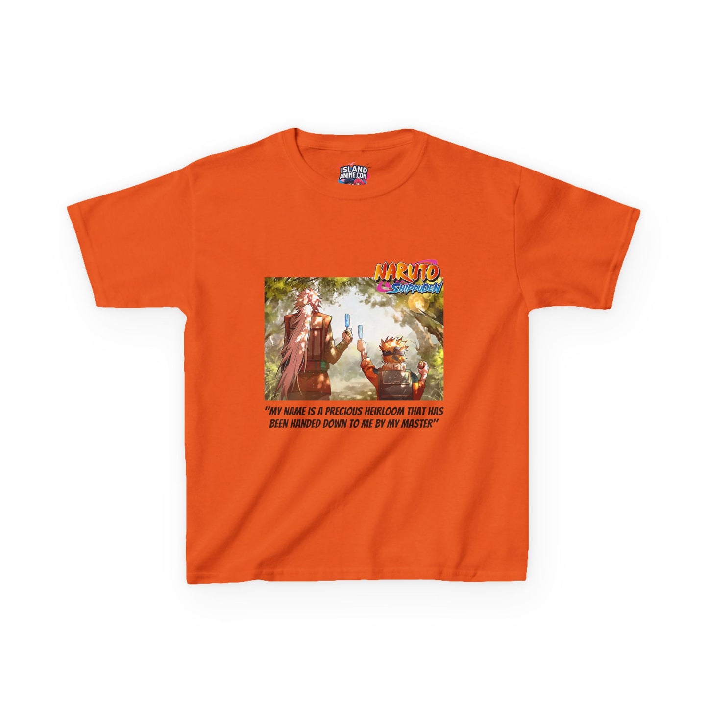 Naruto & Jiraiya's Bond + Quote, Front and Back Design, Kids 100% Heavy Cotton Shirt