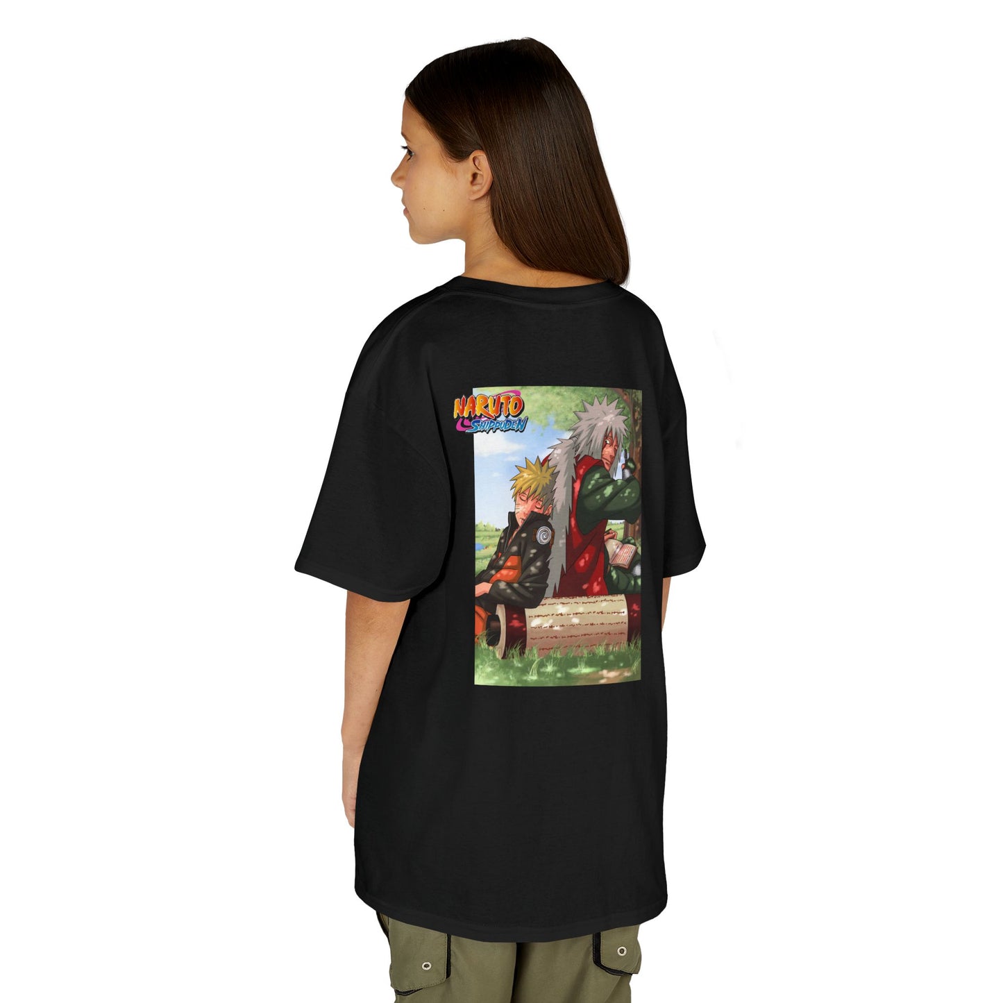 Naruto & Jiraiya's Bond + Quote, Front and Back Design, Kids 100% Heavy Cotton Shirt
