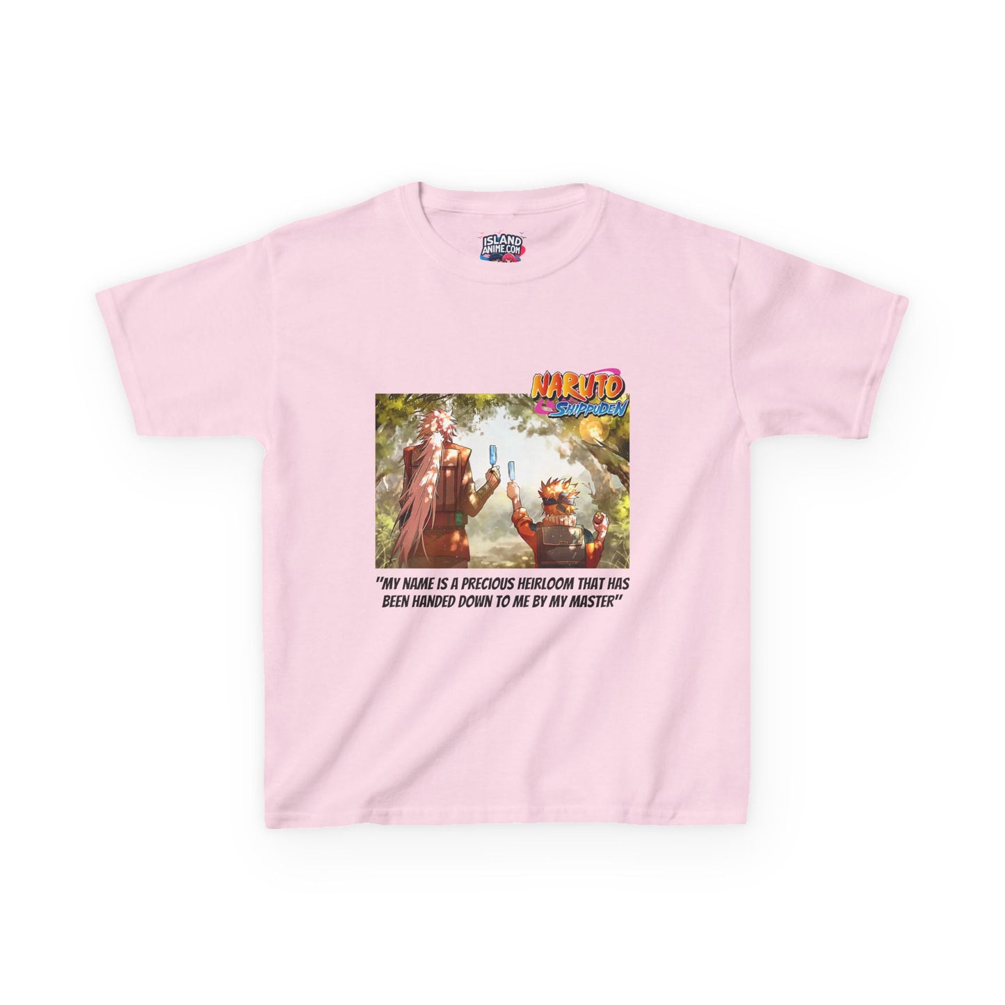 Naruto & Jiraiya's Bond + Quote, Front and Back Design, Kids 100% Heavy Cotton Shirt