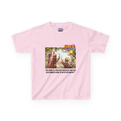 Naruto & Jiraiya's Bond + Quote, Front and Back Design, Kids 100% Heavy Cotton Shirt