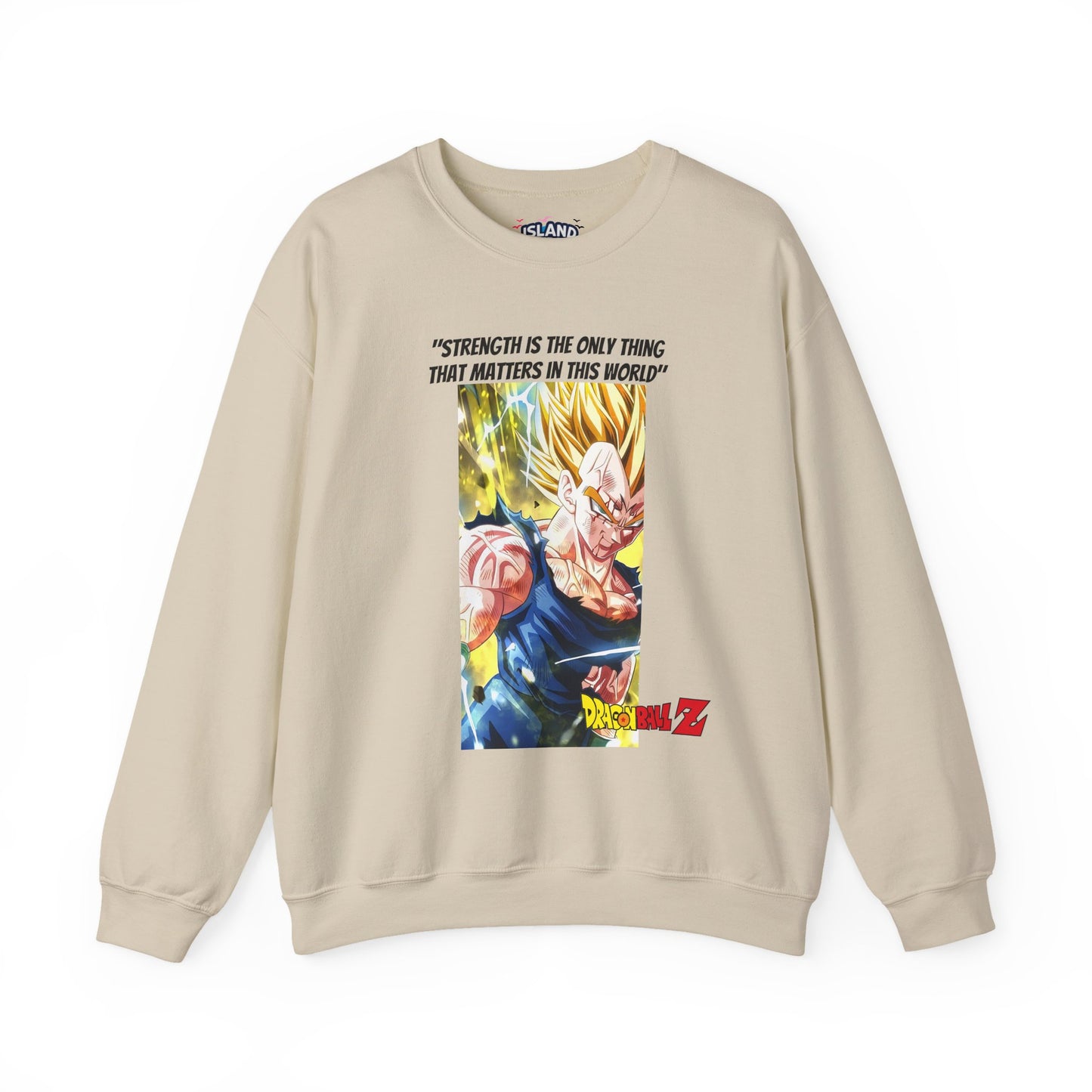 Vegeta + Quote Cotton Crewneck Sweatshirt
