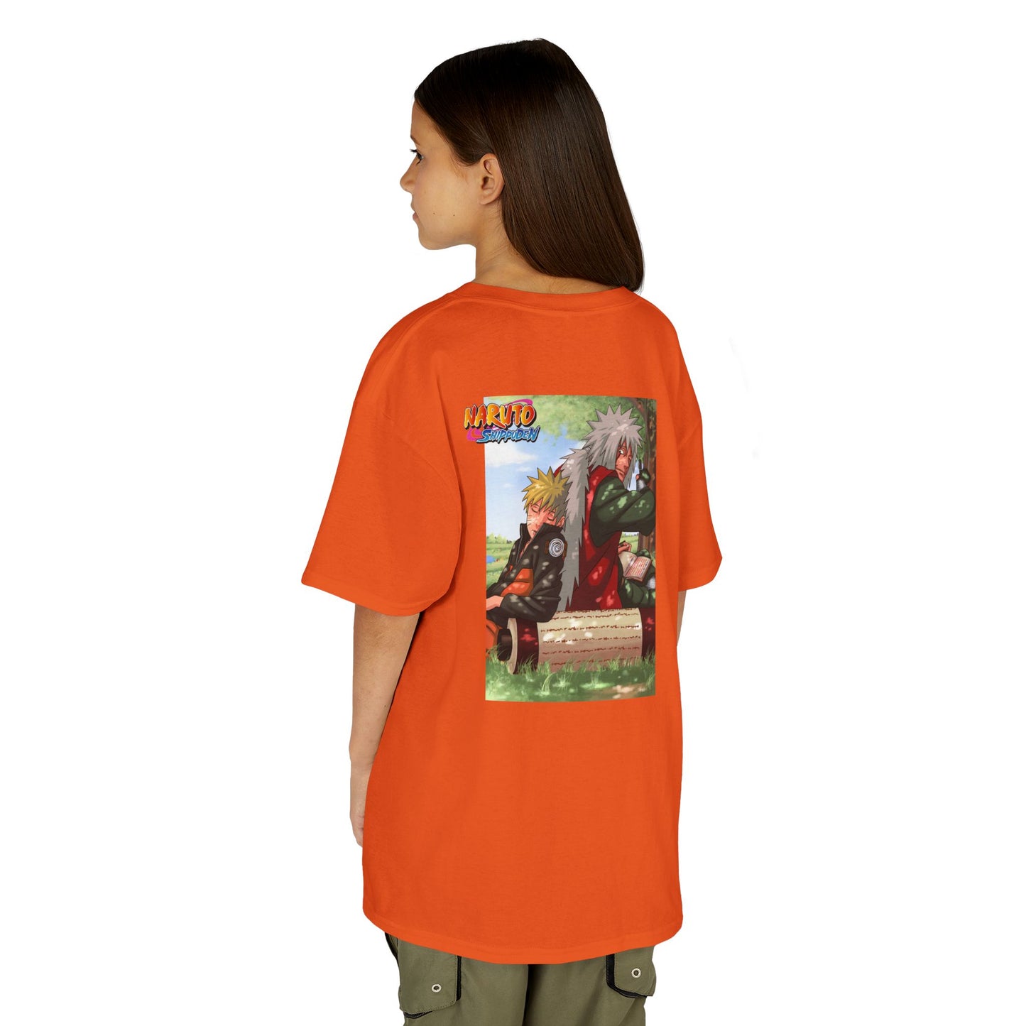 Naruto & Jiraiya's Bond + Quote, Front and Back Design, Kids 100% Heavy Cotton Shirt