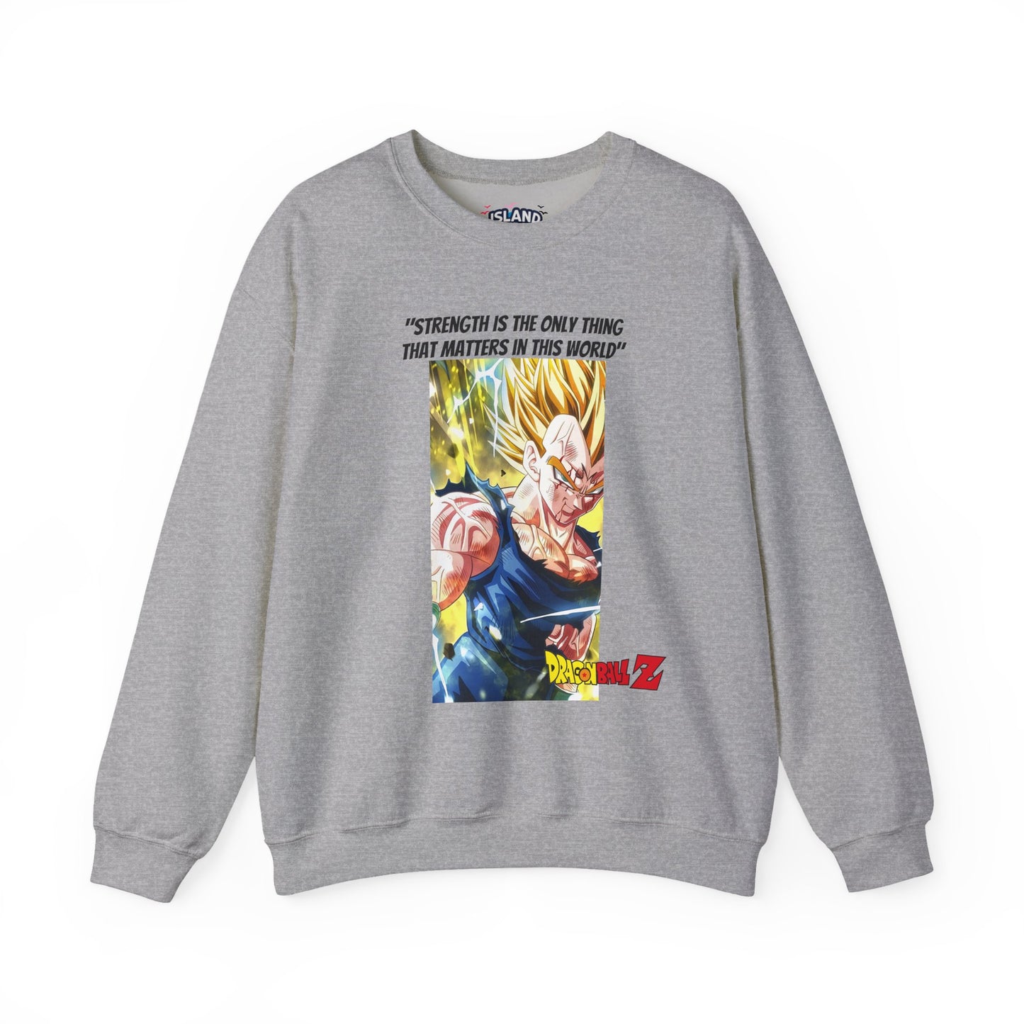 Vegeta + Quote Cotton Crewneck Sweatshirt