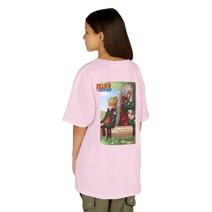 Naruto & Jiraiya's Bond + Quote, Front and Back Design, Kids 100% Heavy Cotton Shirt