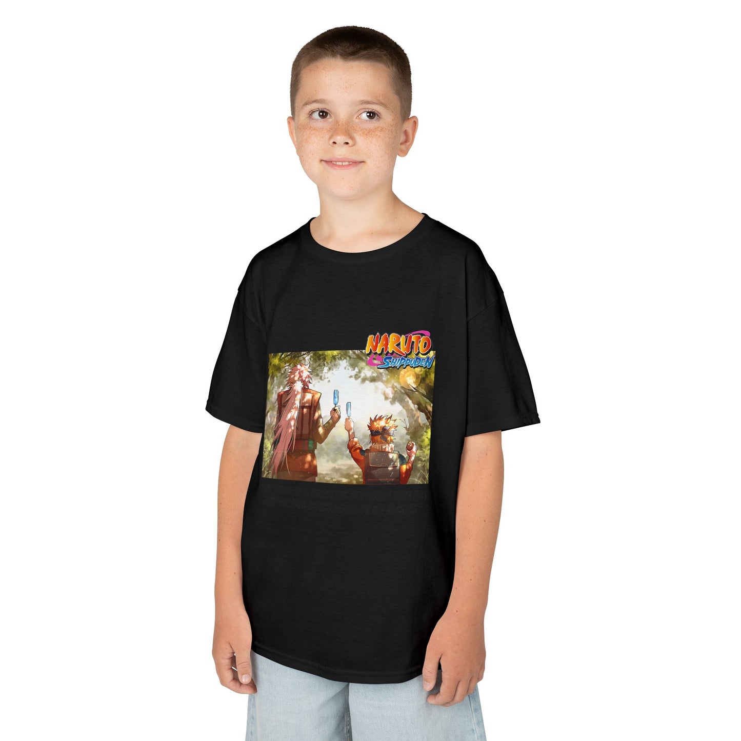 Naruto & Jiraiya's Bond + Quote, Front and Back Design, Kids 100% Heavy Cotton Shirt
