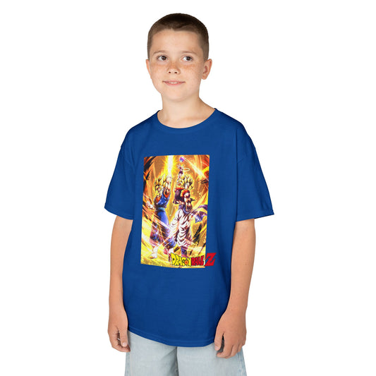 Goku and Vegeta Fusion, Front and Back Design, Kids 100% Heavy Cotton Shirt