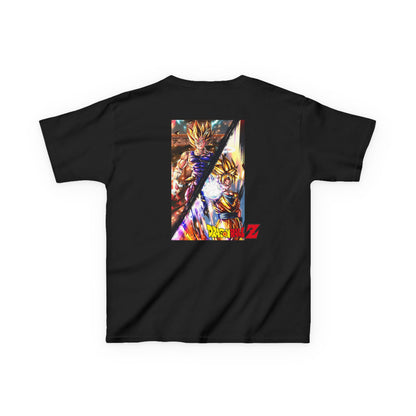 Goku and Vegeta Fusion, Front and Back Design, Kids 100% Heavy Cotton Shirt