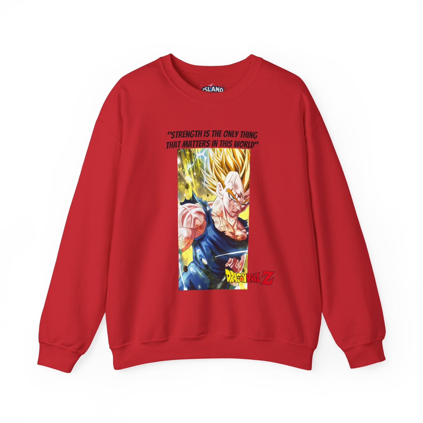 Vegeta + Quote Cotton Crewneck Sweatshirt