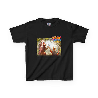 Naruto & Jiraiya's Bond + Quote, Front and Back Design, Kids 100% Heavy Cotton Shirt