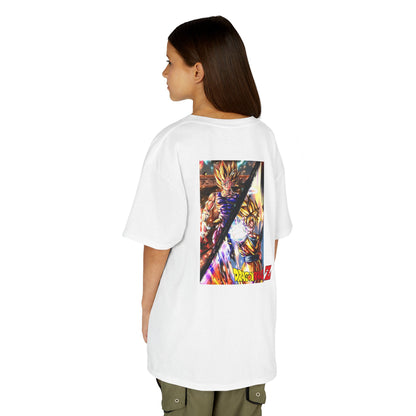 Goku and Vegeta Fusion, Front and Back Design, Kids 100% Heavy Cotton Shirt