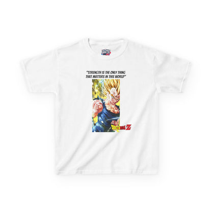 Vegeta + Quote, Kids 100% Heavy Cotton Shirt
