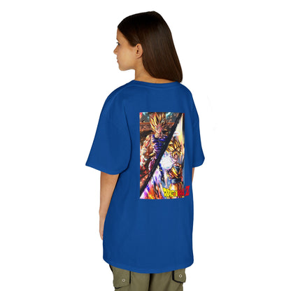 Goku and Vegeta Fusion, Front and Back Design, Kids 100% Heavy Cotton Shirt