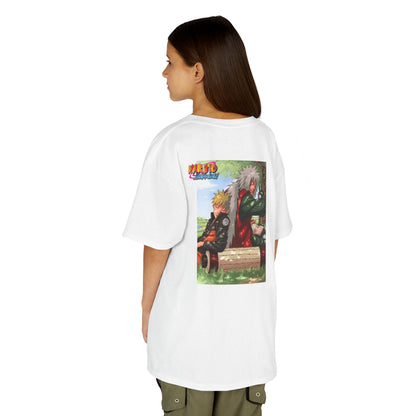Naruto & Jiraiya's Bond + Quote, Front and Back Design, Kids 100% Heavy Cotton Shirt