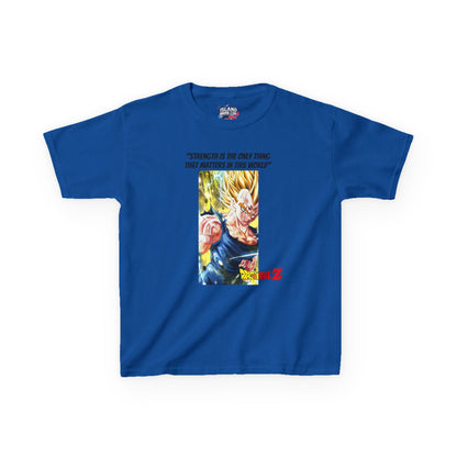 Vegeta + Quote, Kids 100% Heavy Cotton Shirt