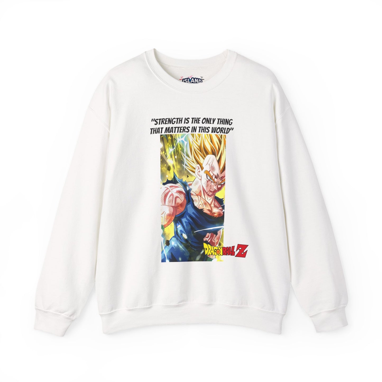 Vegeta + Quote Cotton Crewneck Sweatshirt