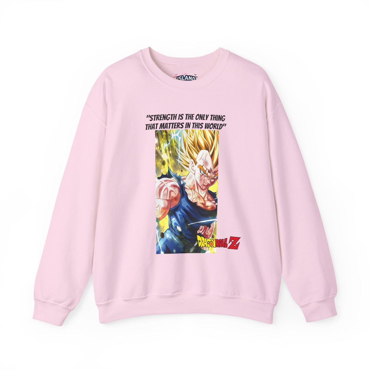 Vegeta + Quote Cotton Crewneck Sweatshirt