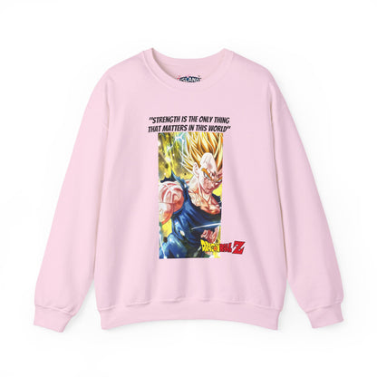 Vegeta + Quote Cotton Crewneck Sweatshirt